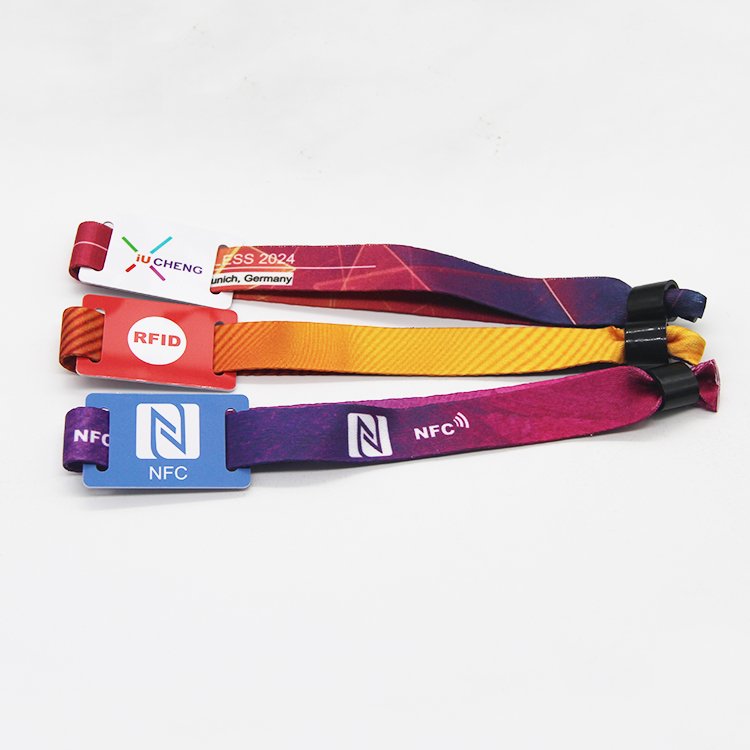 New Arrival Fabric NFC213 Festival Disposable Bracelet With Customized Mini card for Activity and Events