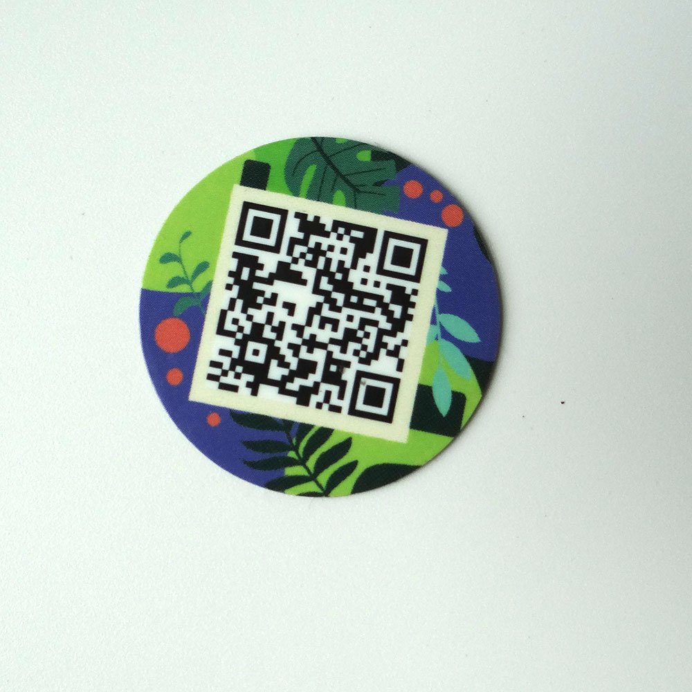 13.56MHz 215 NFC Coins Adhesive Cards Badge Backing 504 Bytes ISO/IEC 14443 A 25mm Waterproof PVC 215 chip Tag