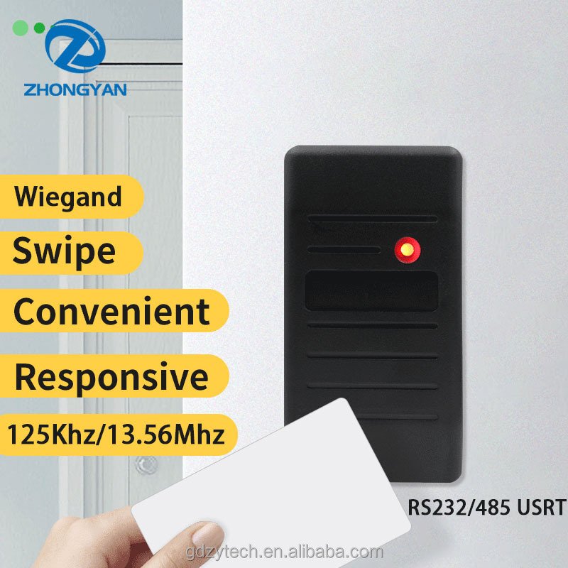 Smart Outdoor Wall Mounted NFC Reader 13.56mhz Wiegand 26 RFID IC Smart Lock Card Reader Access Control Card Readers