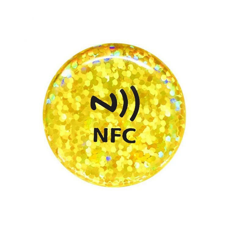 RFID Epoxy NFC Sticker Custom Package Logo Pattern Access Control Card 13.56mhz 213 Chip Social Media NFC Tag