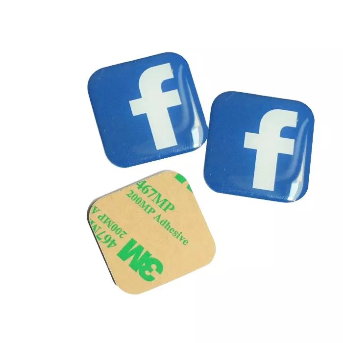 RFID Epoxy NFC Sticker Custom Package Logo Pattern Access Control Card 13.56mhz 213 Chip Social Media NFC Tag