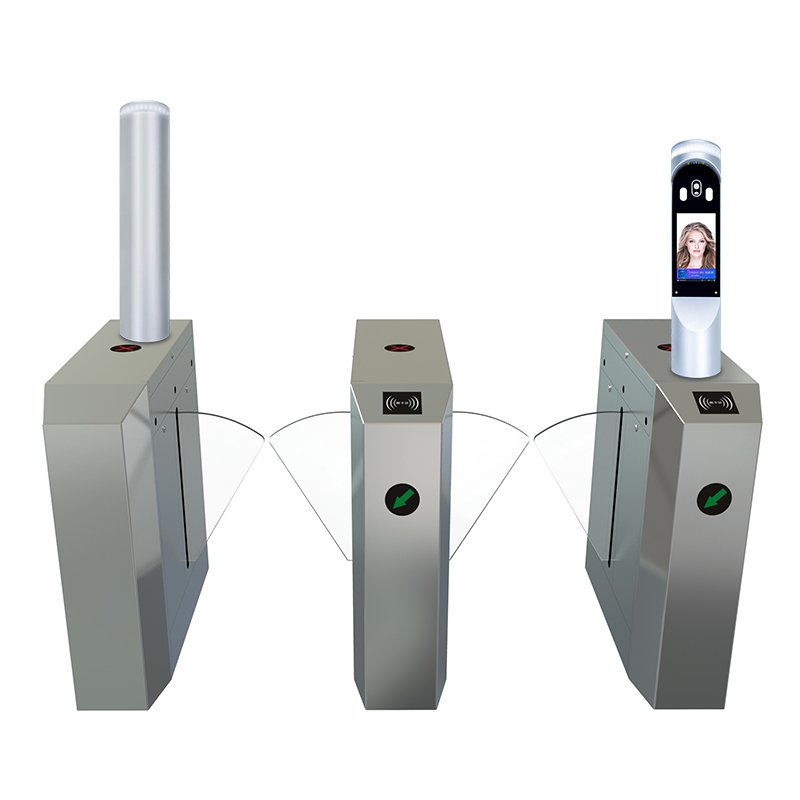 Face Recognition Temperature Detection Turnstile RFID Reader Swing Barrier Gate Face Recognition Access Control