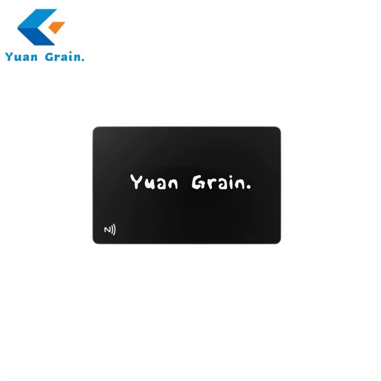Customized Plain blank matte black NFC smart Card N-TAG213/215 Black PVC NFC/RFID Digital Business Card
