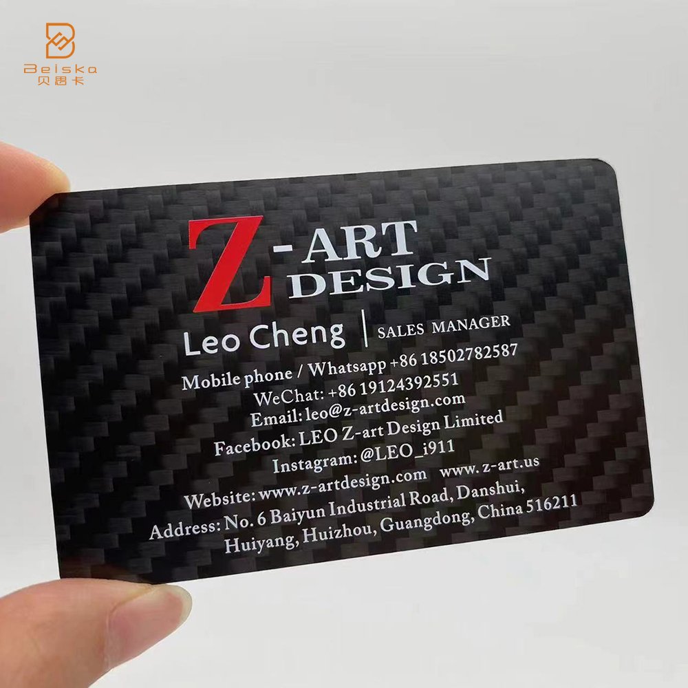 High End Customized Printing Access Control Programmable NFC Carbon Fiber Card