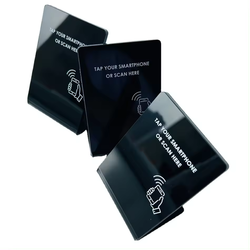 13.56Mhz Programmable Google Reviews NFC Stand Table TAG 213 NFC Google Review Display nfc stand custom