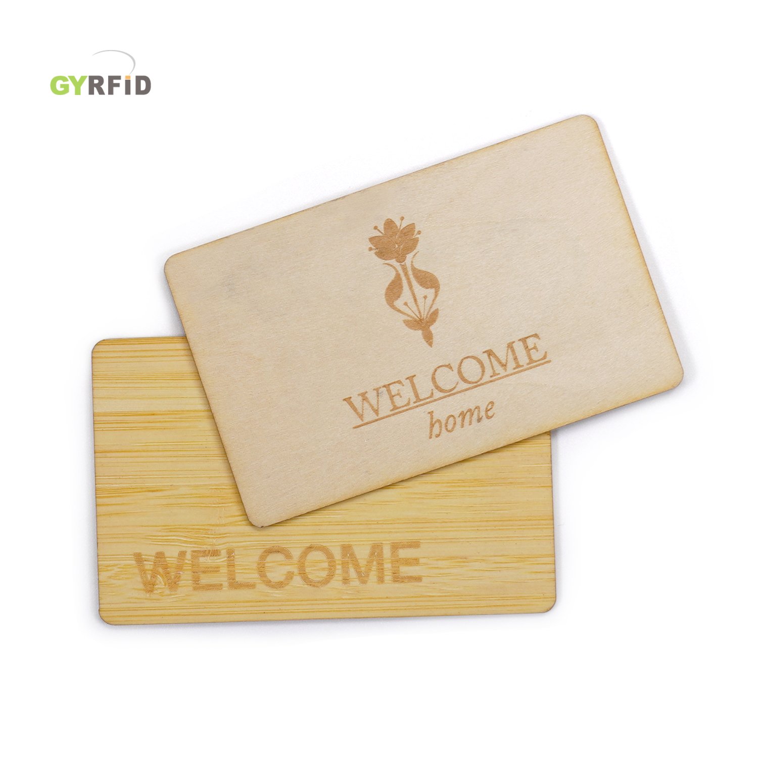 Customized Access Control Blanks Wood Nfc Card Bamboo Rfid Card Nfc Wood Card For Hotel