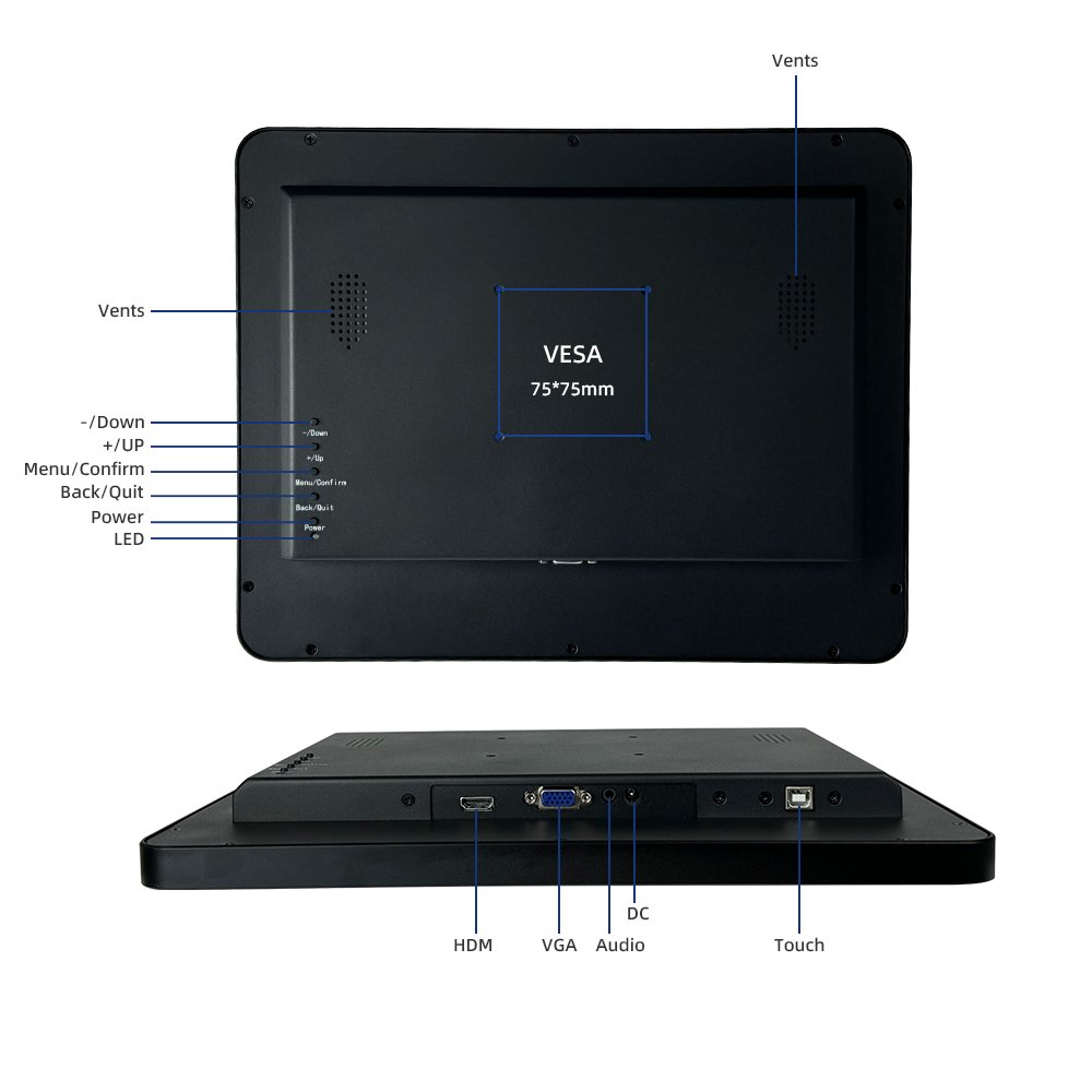 OEM computadora del all-in-one touch screen panel PC for CNC machine with capacitive embedded fanless industrial android PC