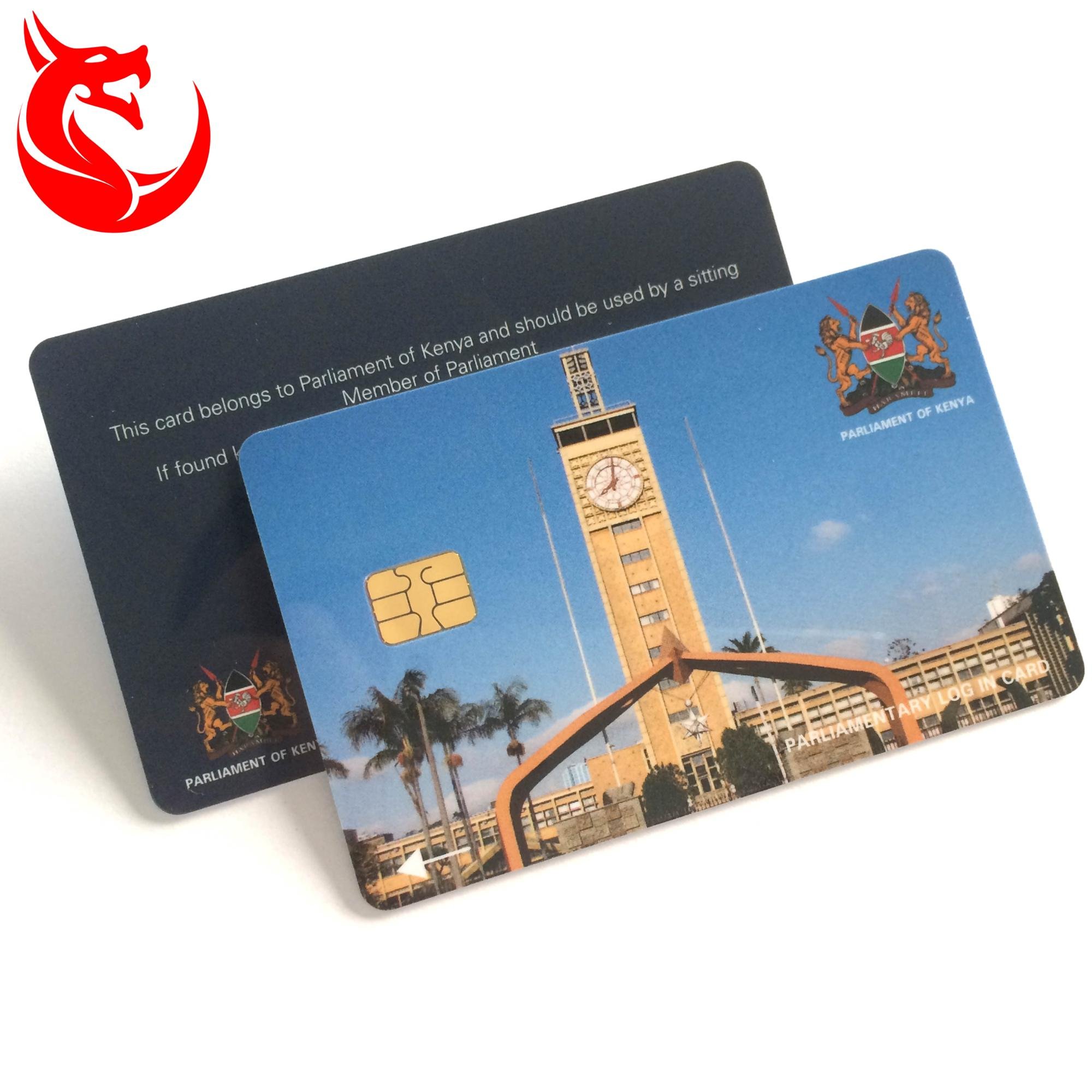 OEM PVC smart card with glossy surface finishing Sle4428 PVC RFID IC Chip Access Control Blank Smart Card