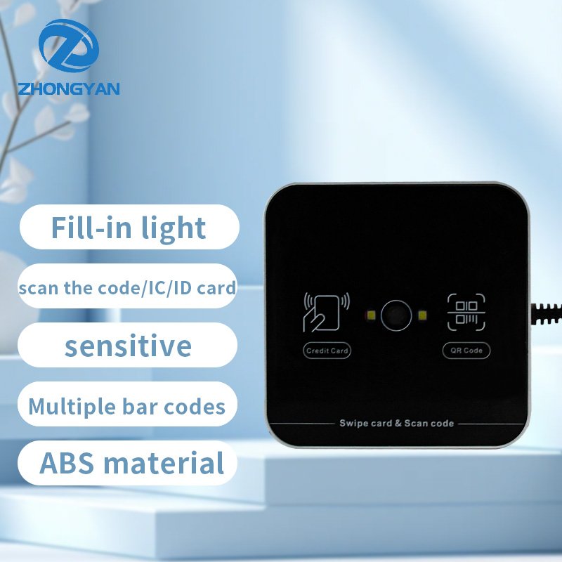 Smart NFC ID IC Card Reader 125Khz 1D 2D QR Code Scan RFID QR Code Reader Contactless USB Interface Desktop Card Reader