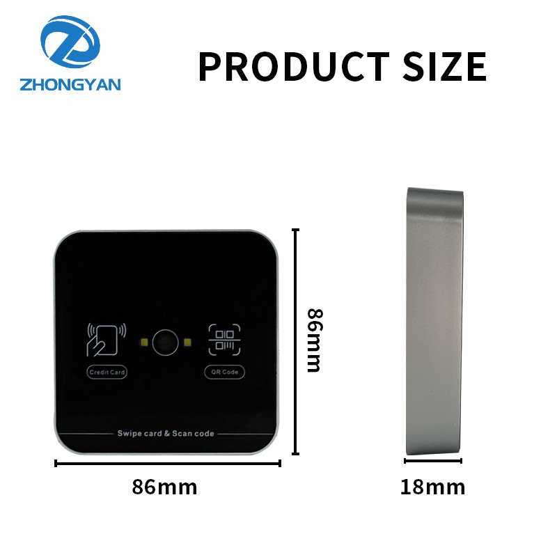 Smart NFC ID IC Card Reader 125Khz 1D 2D QR Code Scan RFID QR Code Reader Contactless USB Interface Desktop Card Reader