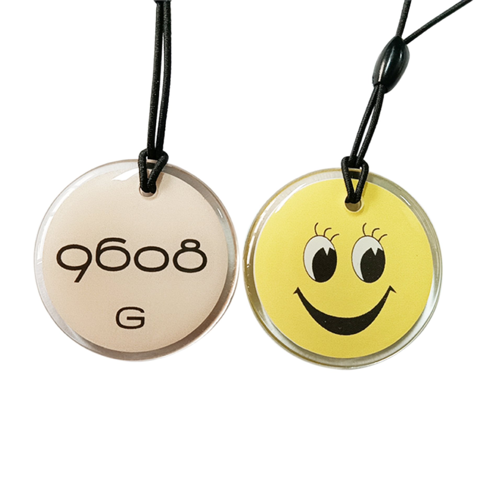 Smart RFID Key Fob PVC Key Tags Resin Epoxy Effect 125KHz Proximity Card 13.56MHz Frequency NFC Communication TK410000 Keychain