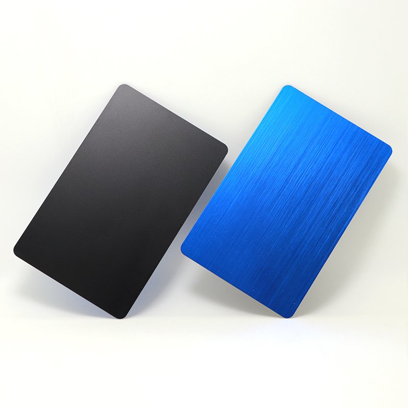 Customizable Brushed PVC Blank Blue Plastic Cards