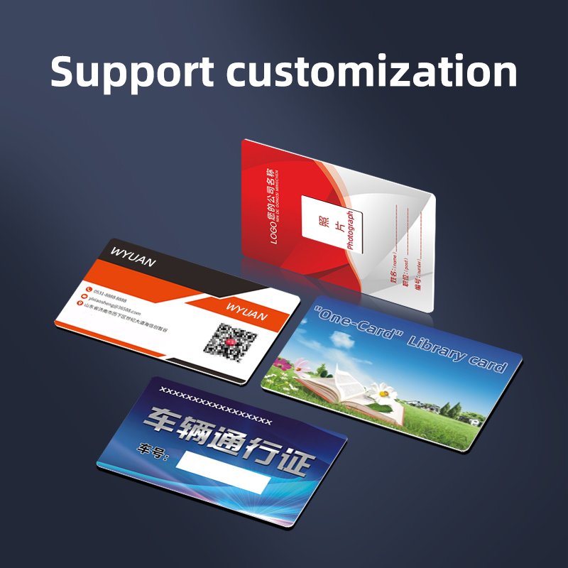 WYUAN RFID Smart Card ISO18000-6C UHF PVC Blank Card 860-960MHz EPC C1 Gen2 Long Range Dual-frequency Composite White Card