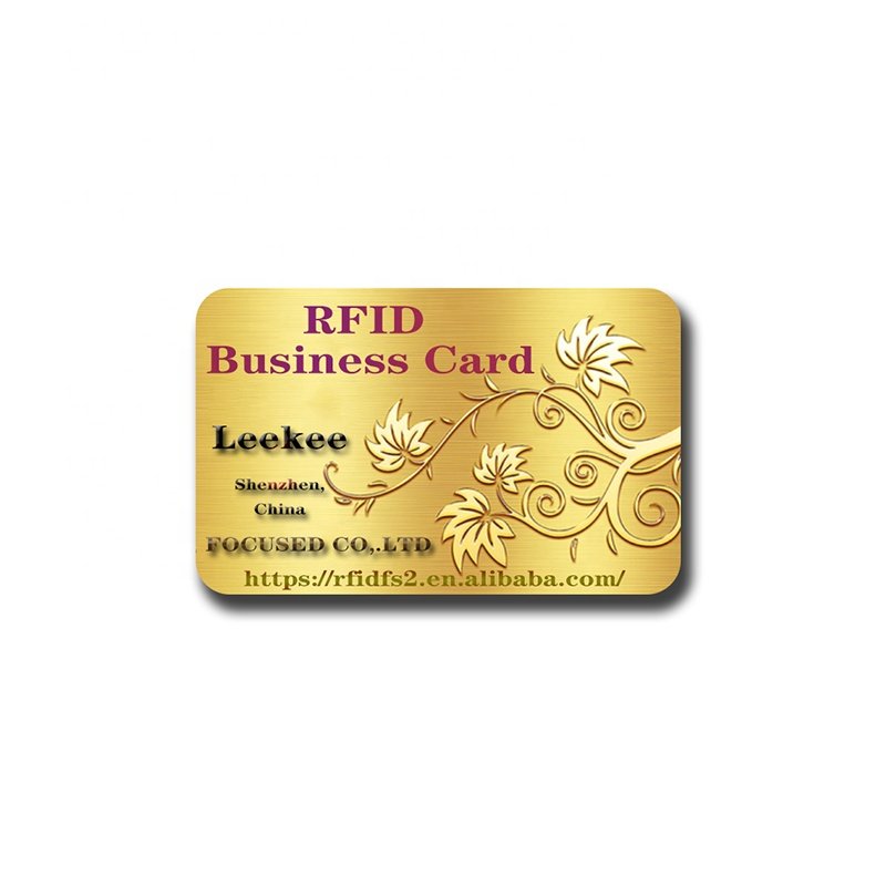 New fashion design NFC metal craft printed electronic business card