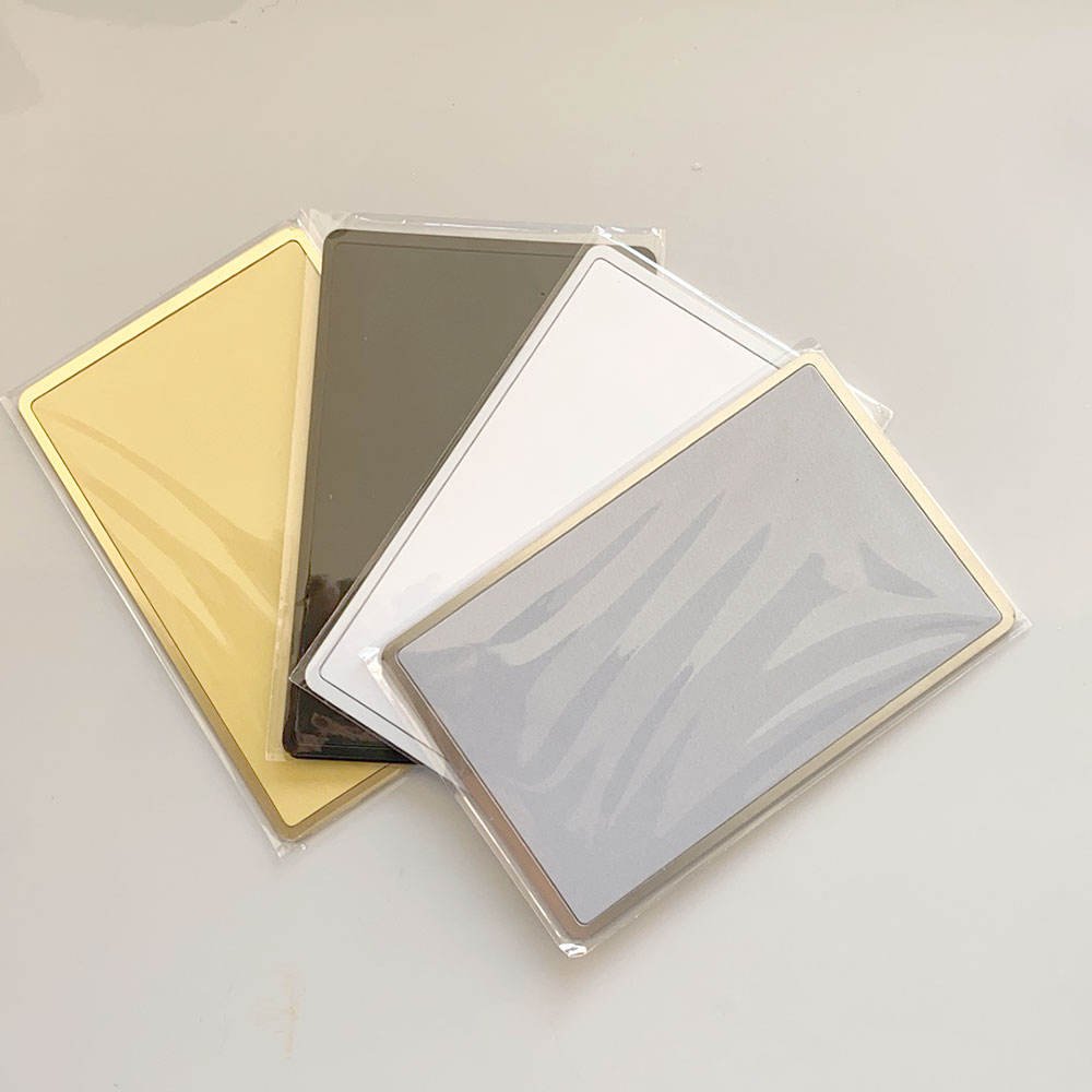 Customized Social Digital Smart Black Metal Hybrid Stainless Steel Blank NFC Chips Membership VIP metal business cards nfc