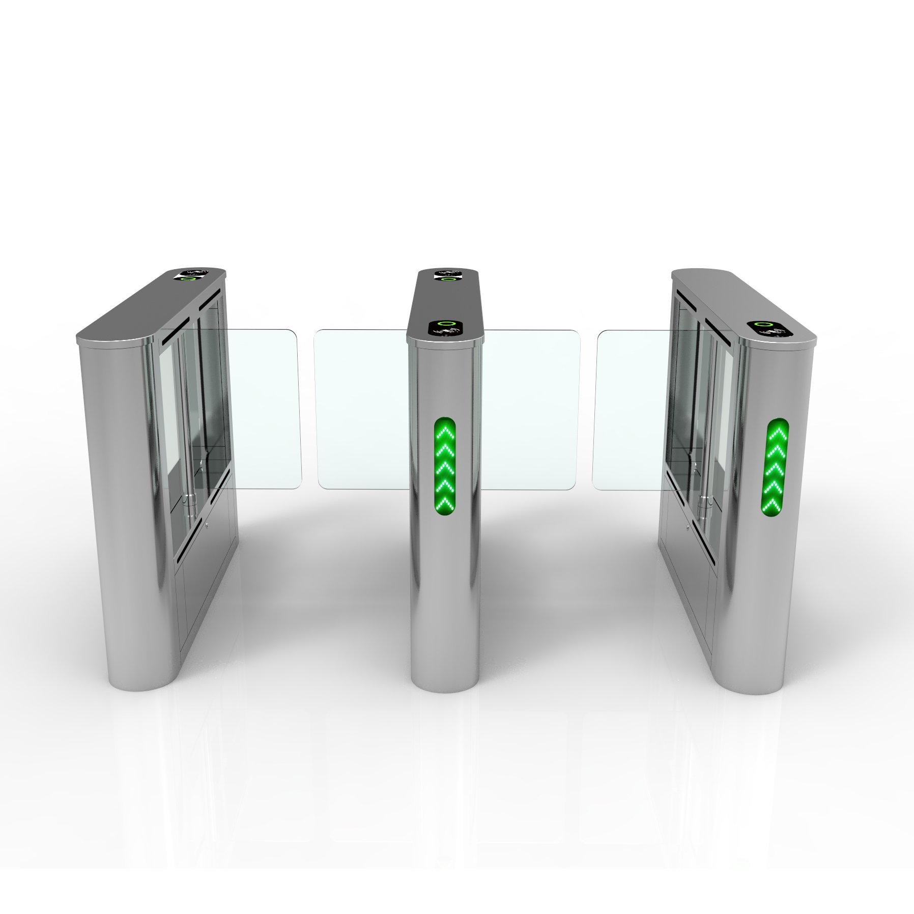 Access Control System RFID Card OR Code Automatic Swing Turnstile Gate Door Lock Attendance Swing Barrier Turnstile