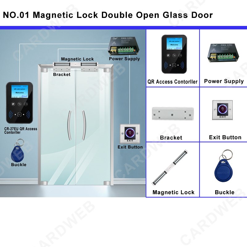Cloud Data WiFi TCP/IP RFID QR Code Bar QR Code Remote Door Access controller Display Screen QR NFC Reader