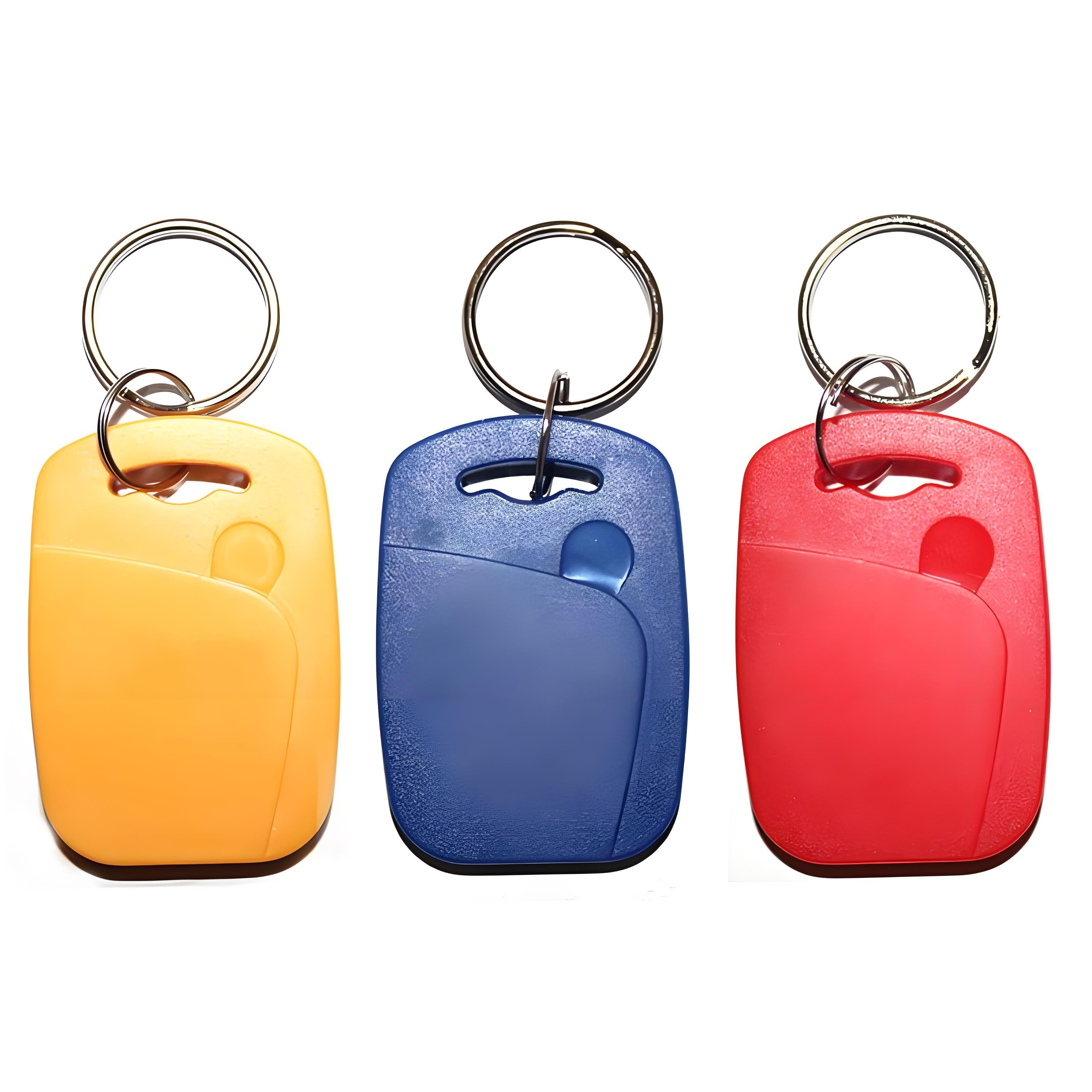 125khz BLANK custom ID Key fob tag blue plastic ABS smart Keychain hotel door access elevator management parking lot portable