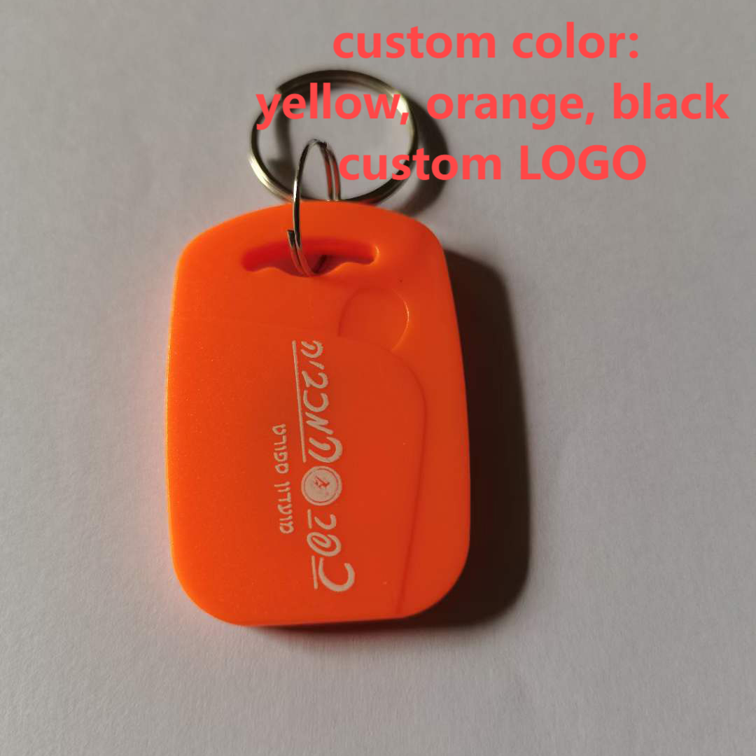 125khz BLANK custom ID Key fob tag blue plastic ABS smart Keychain hotel door access elevator management parking lot portable