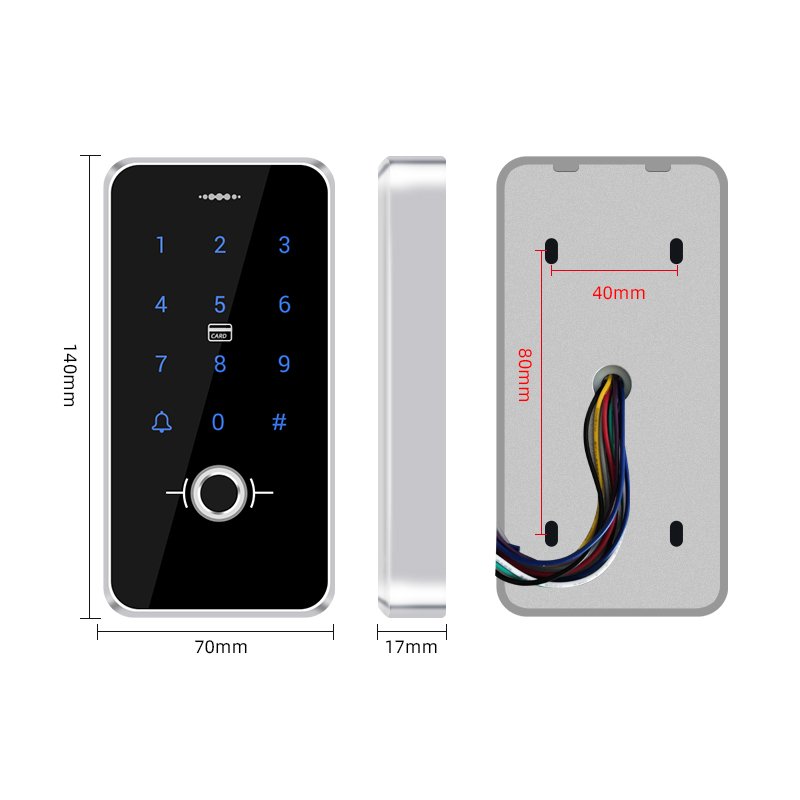 Outdoor waterproof Access Control Fingerprint Recognition Digital Touch Keyboard Password Brush Card Fingerprint Access Control