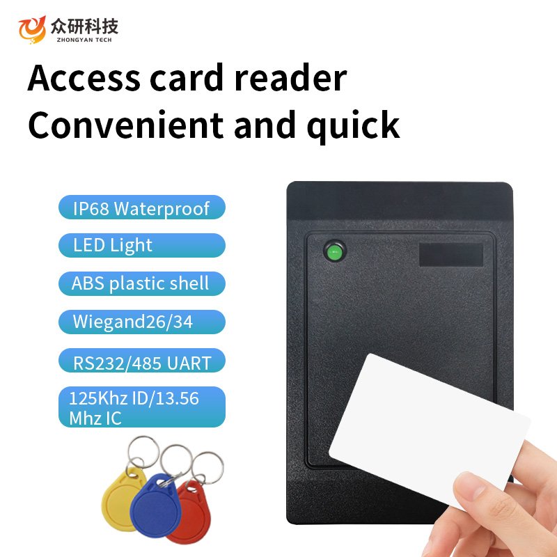 Waterproof 13.56Mhz IC Proximity Outdoor Access Control Contactless Reader Wiegand26/34 Access Control RFID Card Readers