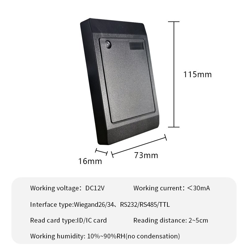 Waterproof 13.56Mhz IC Proximity Outdoor Access Control Contactless Reader Wiegand26/34 Access Control RFID Card Readers