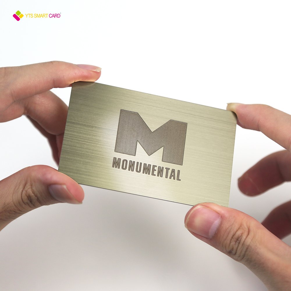 YTS New Hot Customize Logo Metal Business Matt Black Cards/304 stainless steel metal card