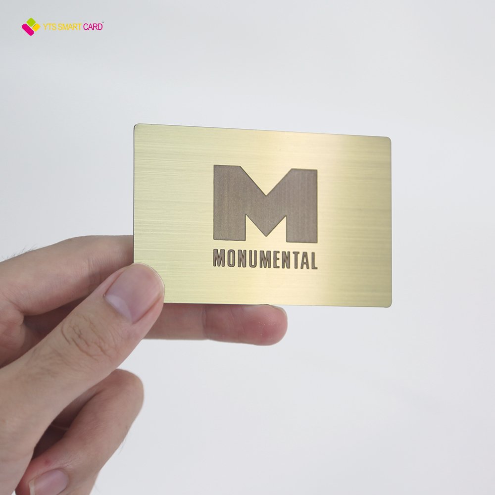 YTS New Hot Customize Logo Metal Business Matt Black Cards/304 stainless steel metal card