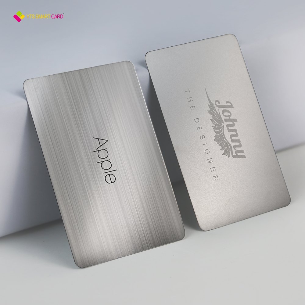 YTS New Hot Customize Logo Metal Business Matt Black Cards/304 stainless steel metal card