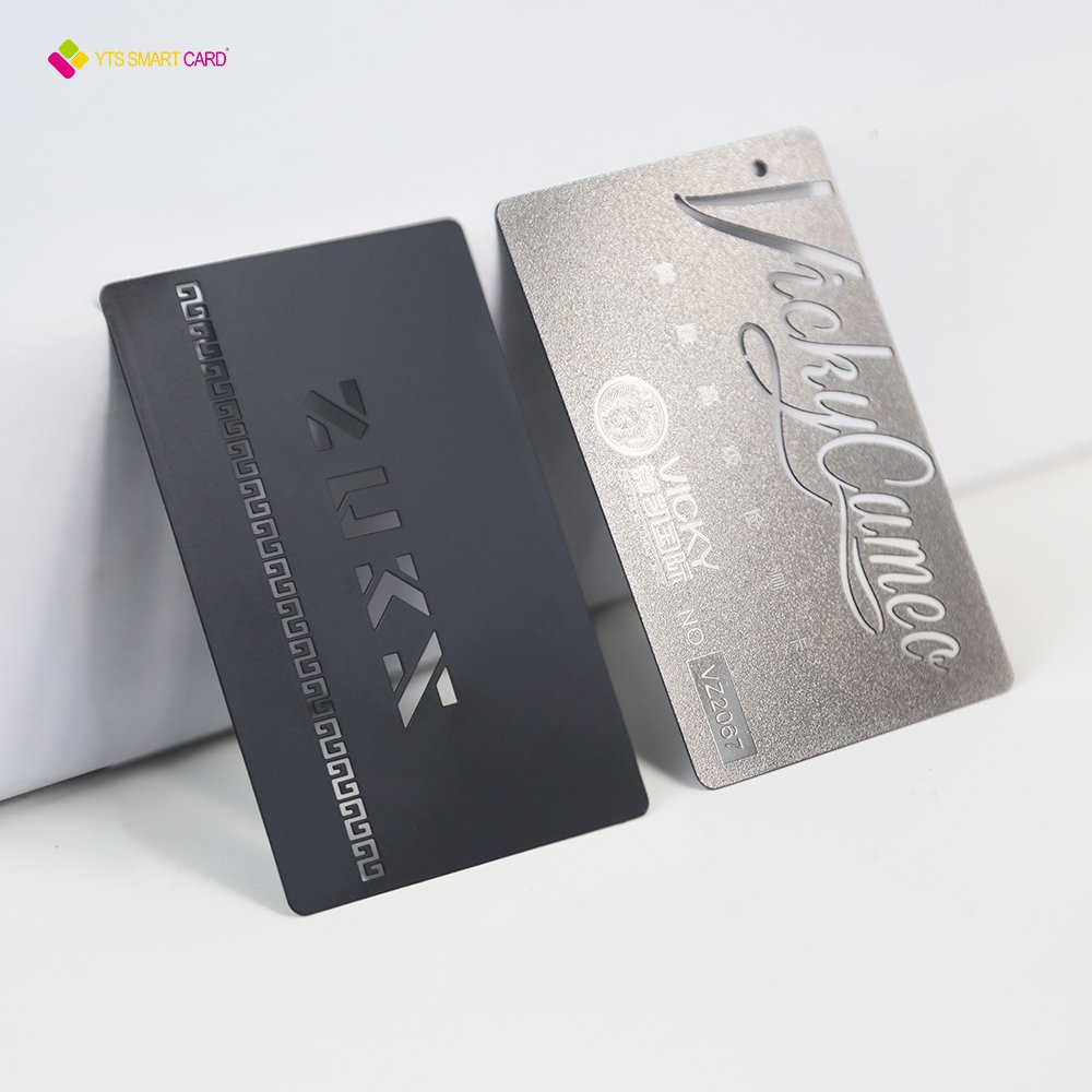 YTS New Hot Customize Logo Metal Business Matt Black Cards/304 stainless steel metal card