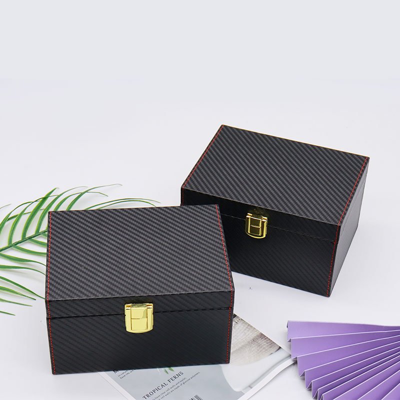 PU Leather RFID Access Control Card Faraday Signal Blocker Box For Car Keys With Customized Logo Support