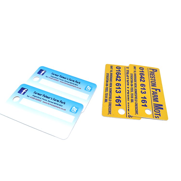 Customized Full Color Printing PVC Hotel Cards Special Shape Plastic Key Tags for Access Control