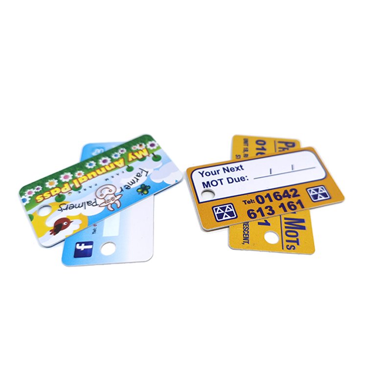 Customized Full Color Printing PVC Hotel Cards Special Shape Plastic Key Tags for Access Control