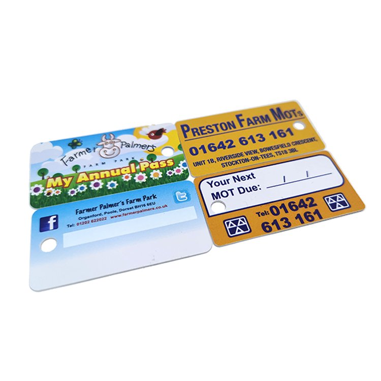 Customized Full Color Printing PVC Hotel Cards Special Shape Plastic Key Tags for Access Control