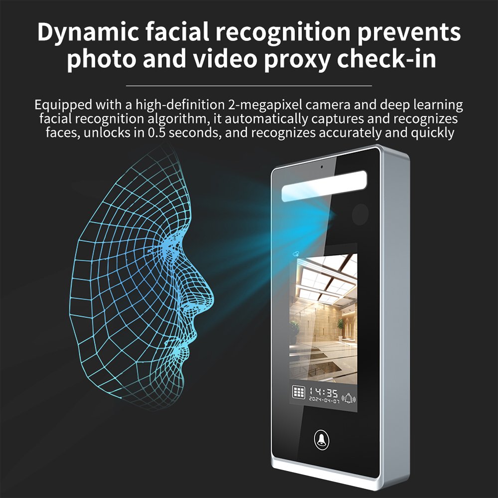 30043-1TK Facial Recognition time Attendance Machine Office Clock In Sign In Face Palmar vein TCP/IP