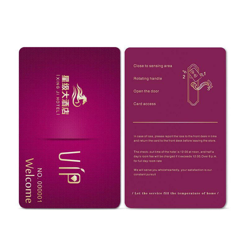 Passive encrypted access control card pvc rfid hotel key card supplier