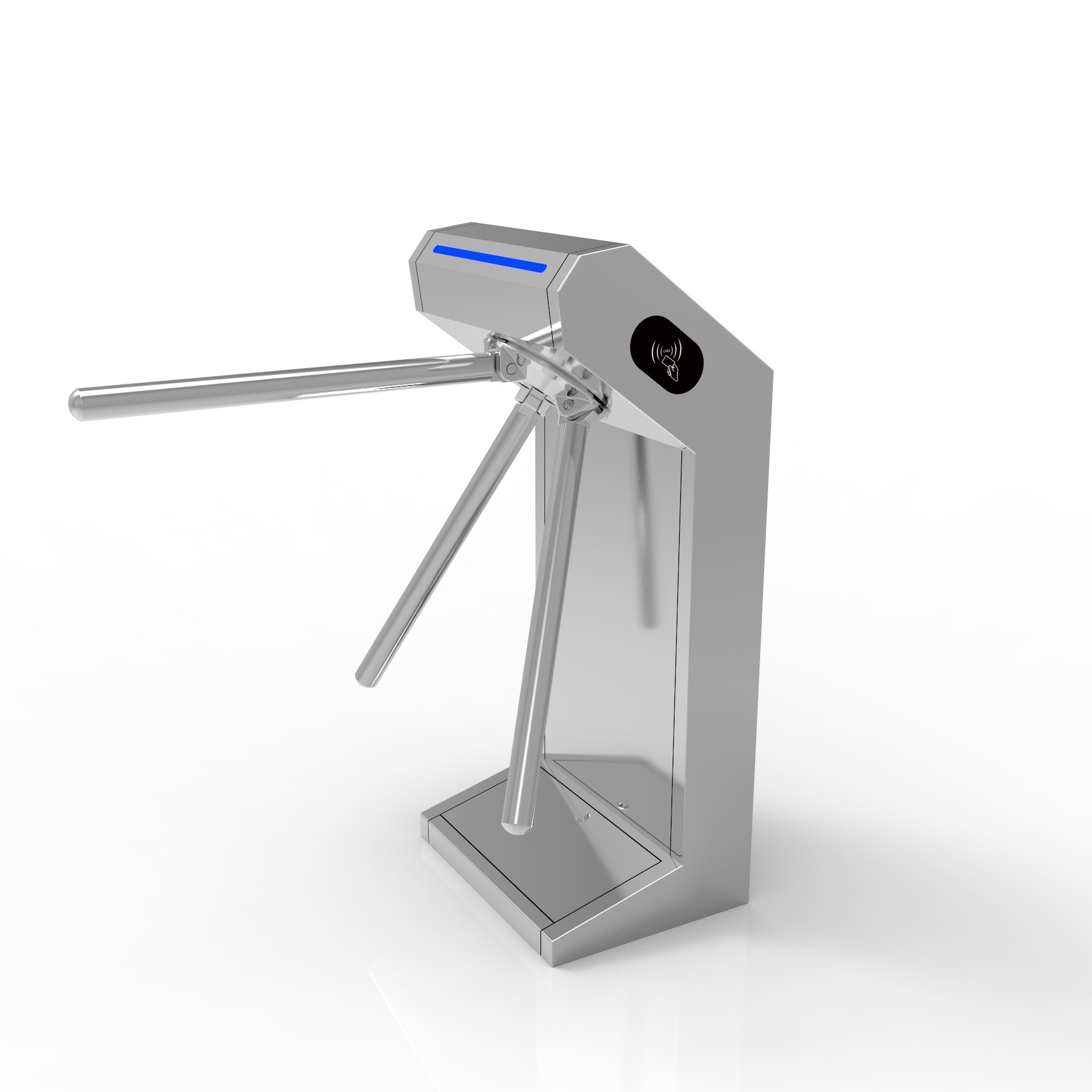 Bosiny New Design Automatic Waterproof Turnstile Mechanism RFID IC ID Card Reader Security Vertical Tripod Turnstile Gate