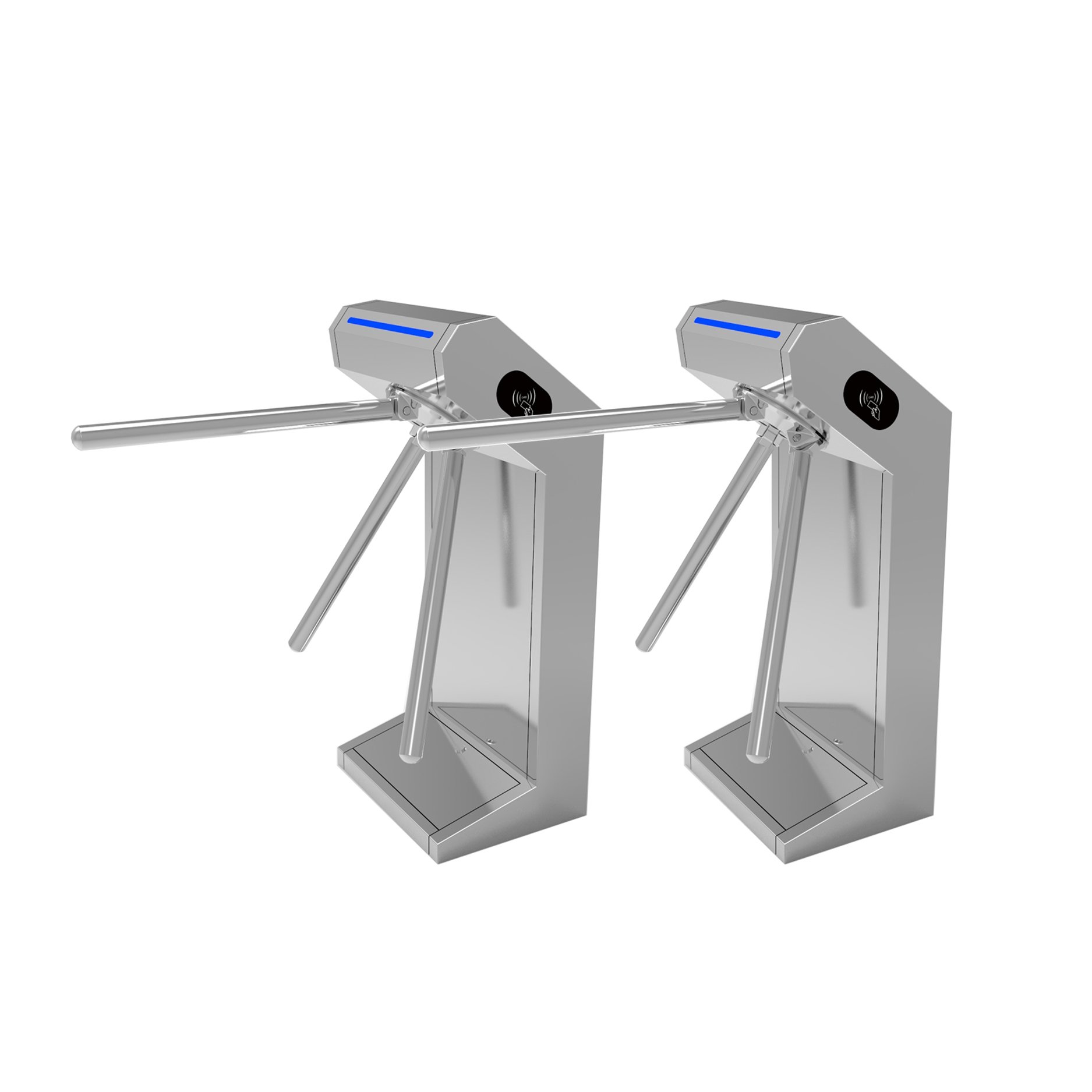 Bosiny New Design Automatic Waterproof Turnstile Mechanism RFID IC ID Card Reader Security Vertical Tripod Turnstile Gate