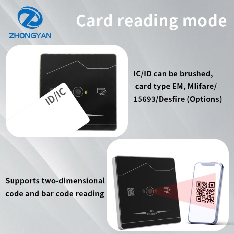 Proximity 13.56mhz RFID Outdoor QR Code Reader Embedded NFC Smart Wiegand26/34 Turnstile QR Code Access Control Reader
