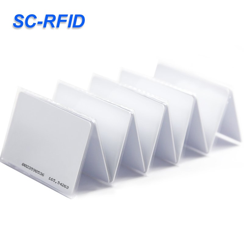 High quality and best price RFID Printable Blank TK4100 T5577 125KHz LF Key PVC Card for Hotel access control system