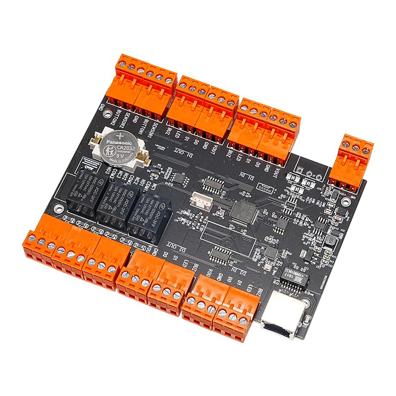 Web Embedded IP/TPC 2 Door access controller board Wiegand output for door access controller panel
