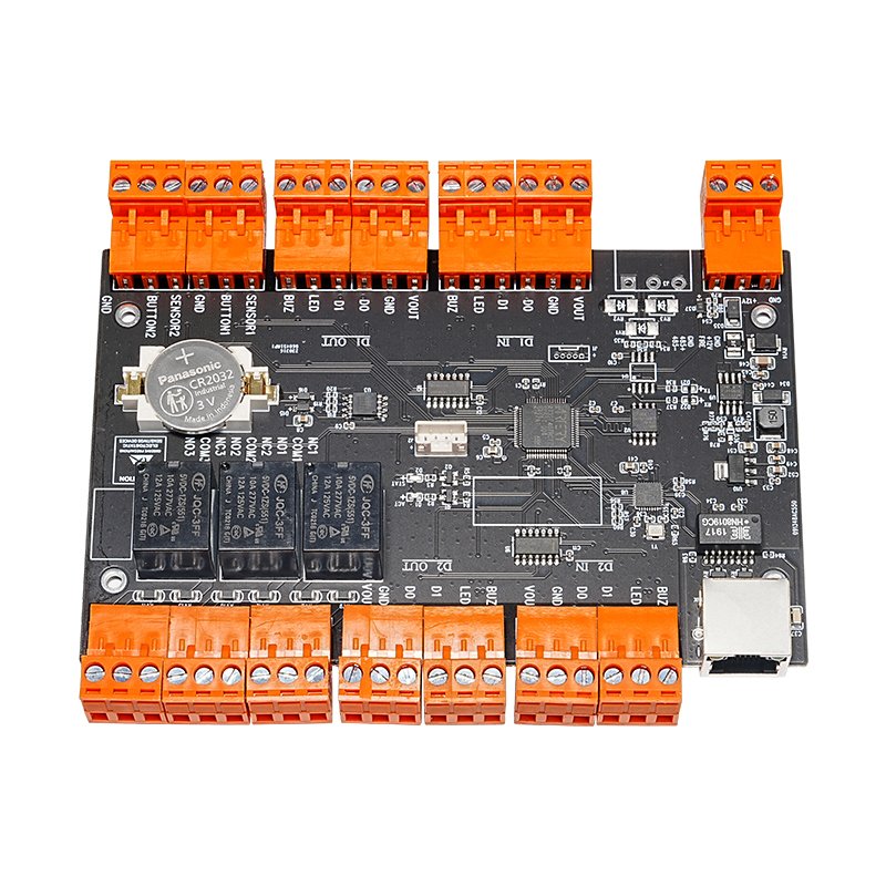 Web Embedded IP/TPC 2 Door access controller board Wiegand output for door access controller panel