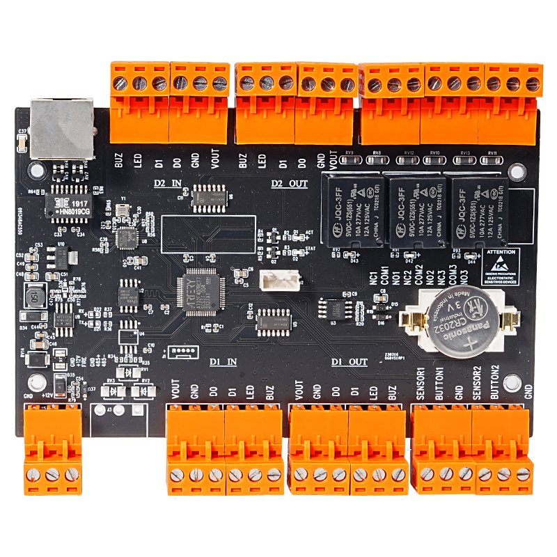 Web Embedded IP/TPC 2 Door access controller board Wiegand output for door access controller panel