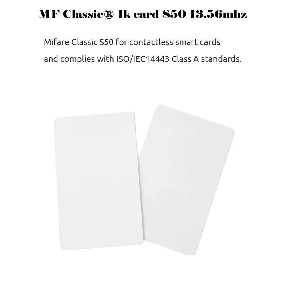 High Frequency Waterproof 13.56MHz Fudan 1k chip Access Control Card Smart PVC F08 Rfid Blank Card