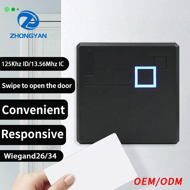 125Khz RFID Contactless Smart ID Card Reader RS232 RS485 UART Customized RFID Waterproof Access Control Card Reader
