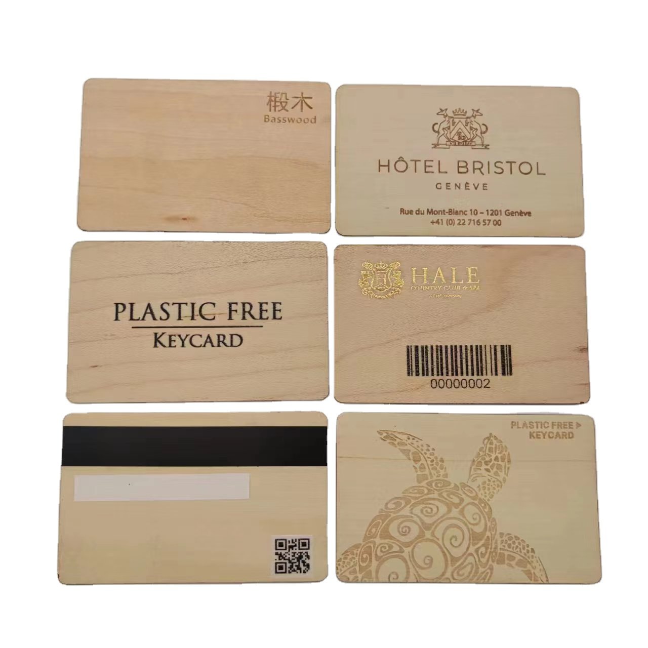 UV printing 13.56mhz Eco-friendly waterproof MIFARE Classic EV1 1k/4k birch Wood Hotel Key Card