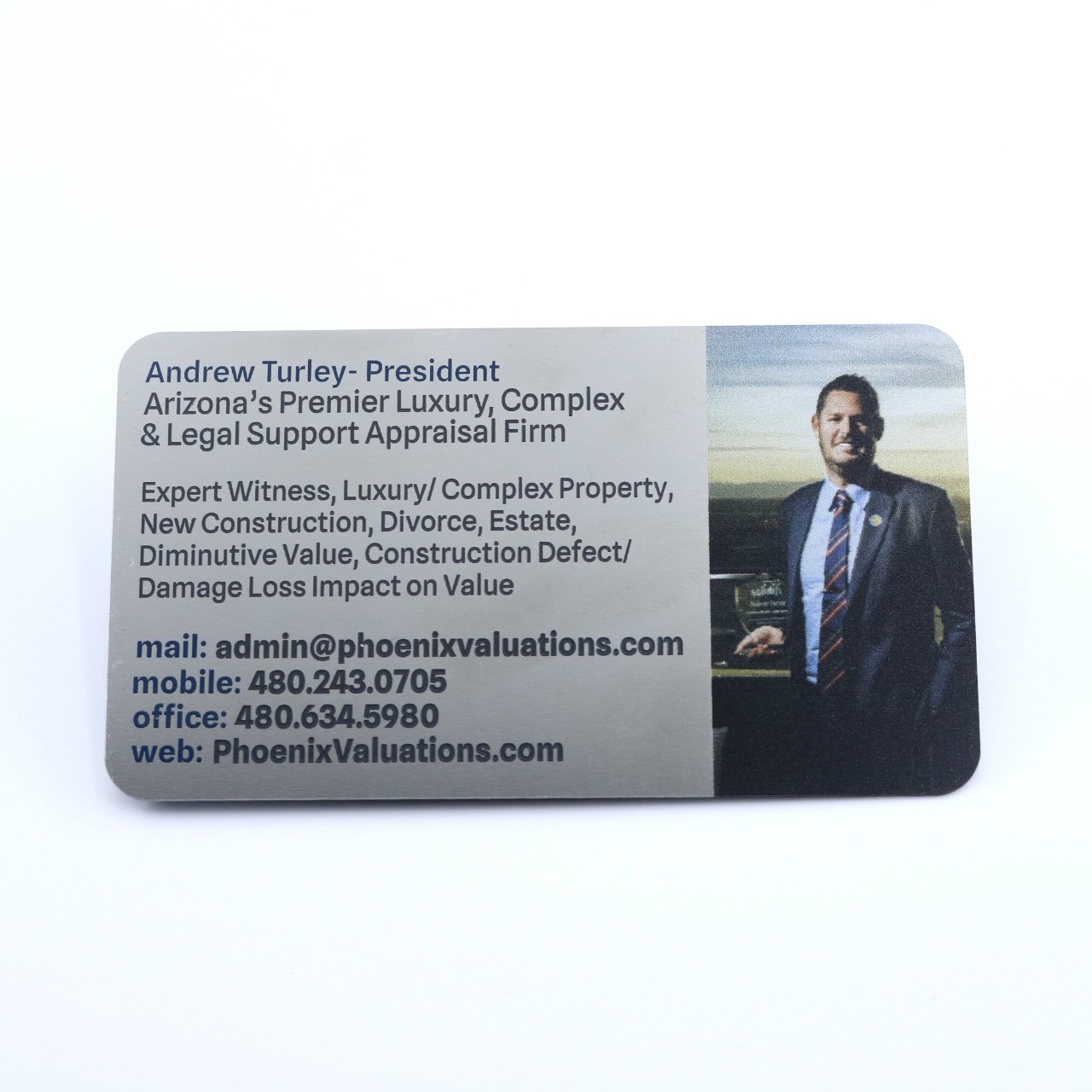 Free Design Custom Logo Shape Size Stainless Steel Metal Visiting Card Black Metal Business Card With Portrait Photo