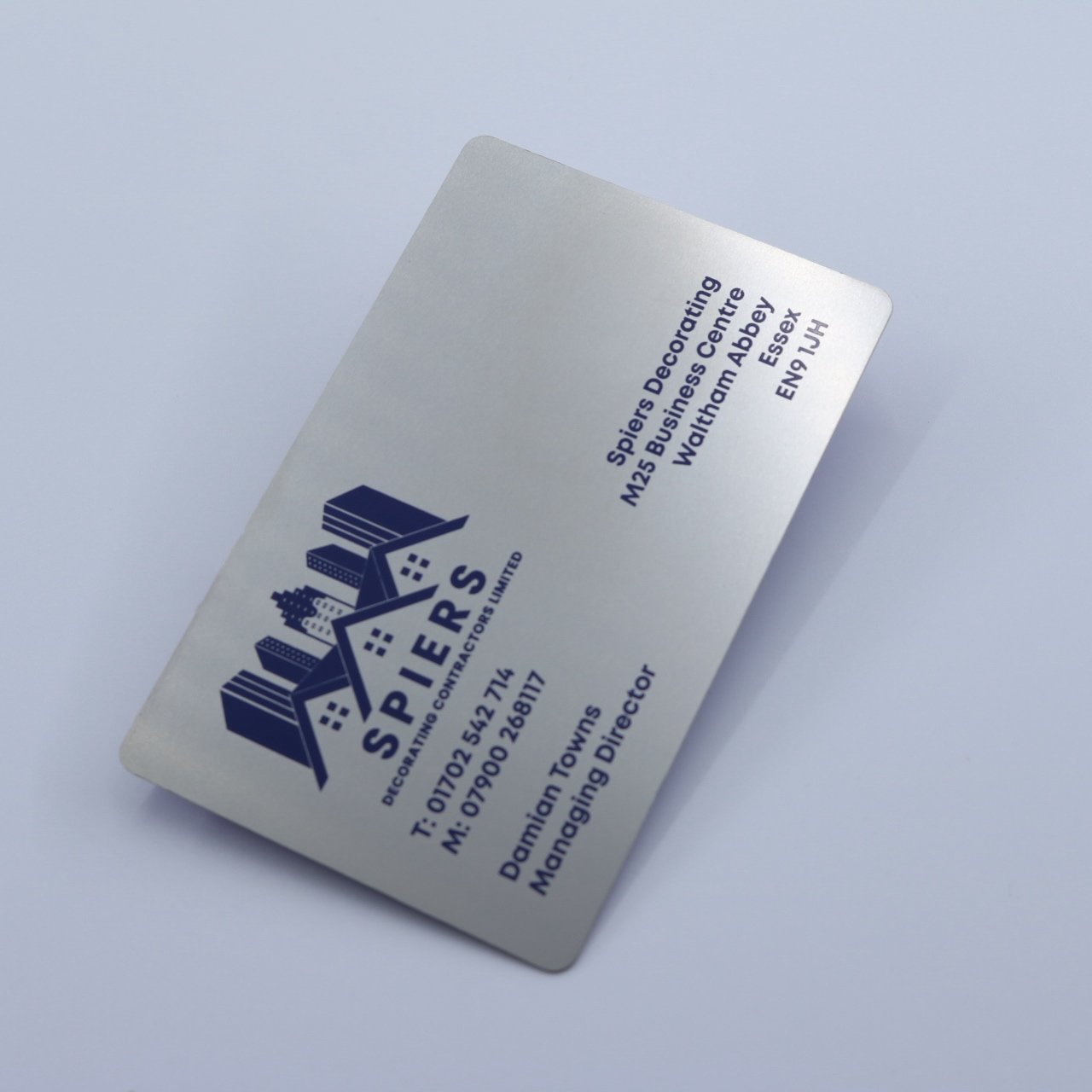 Free Design Custom Logo Shape Size Stainless Steel Metal Visiting Card Black Metal Business Card With Portrait Photo