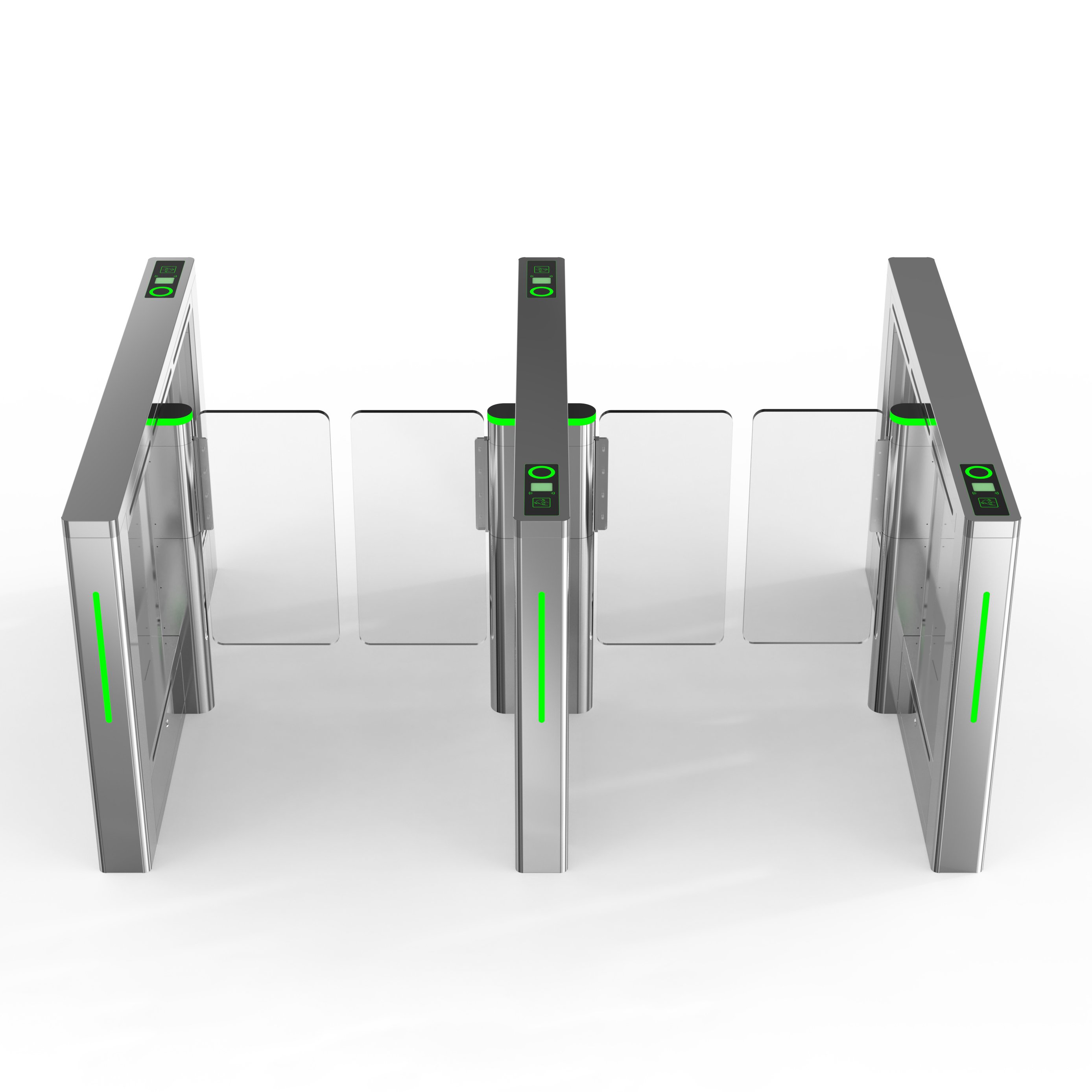 Bosiny Custom high-end 120mm ultra-thin body bidirectional Barrier Gates Turnstile with QR code IC card facial recognition