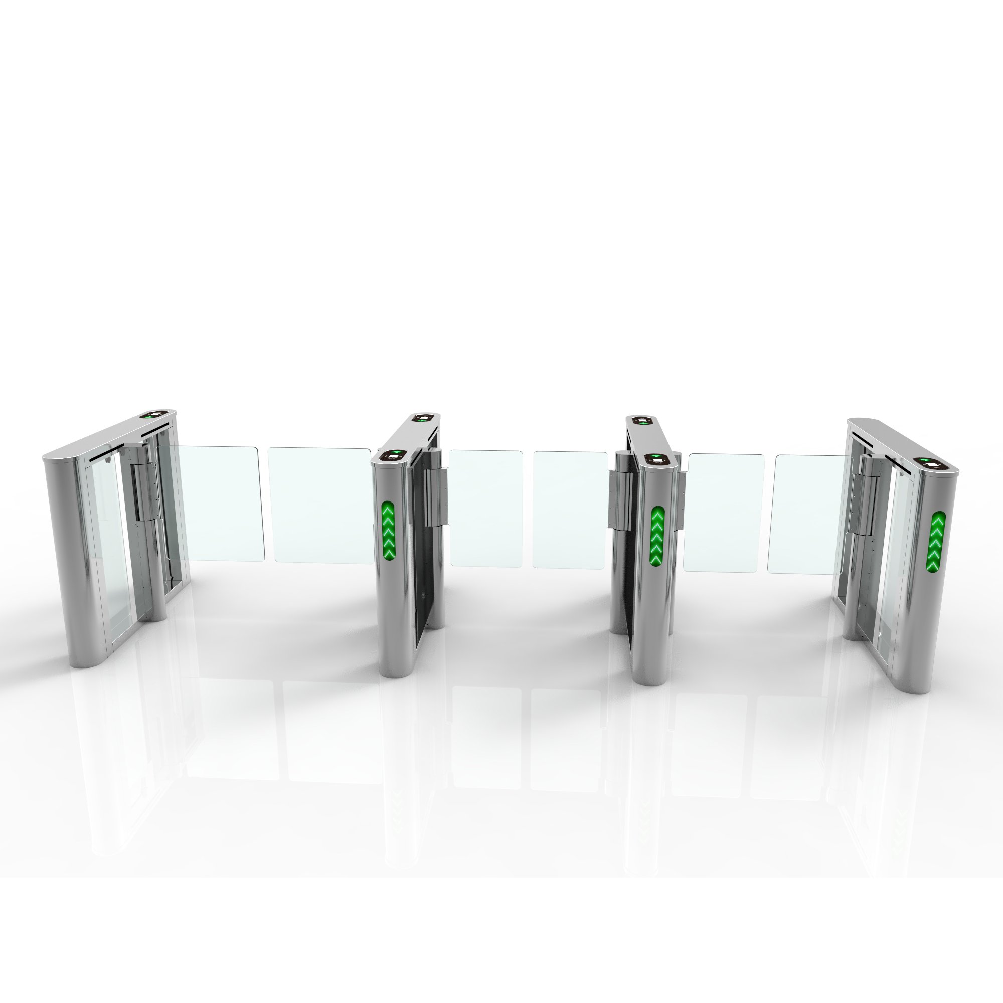 Bosiny Custom high-end 120mm ultra-thin body bidirectional Barrier Gates Turnstile with QR code IC card facial recognition